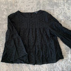 Black Madewell Peplum Top